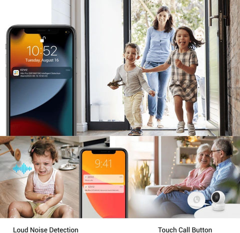 EZVIZ H6c Pro,3K, 5MP [New Generation], WiFi Security Camera, Call Button, Night Vision, Motion Detection, Smart Tracking, Two-Way Audio, Works with Alexa