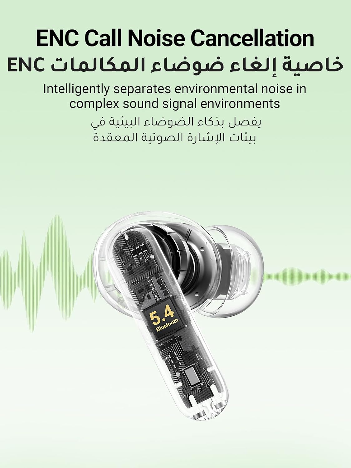 UGREEN HiTune P3 Wireless Earbuds, iPhone 16 Bluetooth 5.4 Earphones 12mm Drivers, 28H Playtime USB C Fast Charging, 2 Mics Noise Cancellation for Clear Call, IPX5 Waterproof, Dual-devices Connection