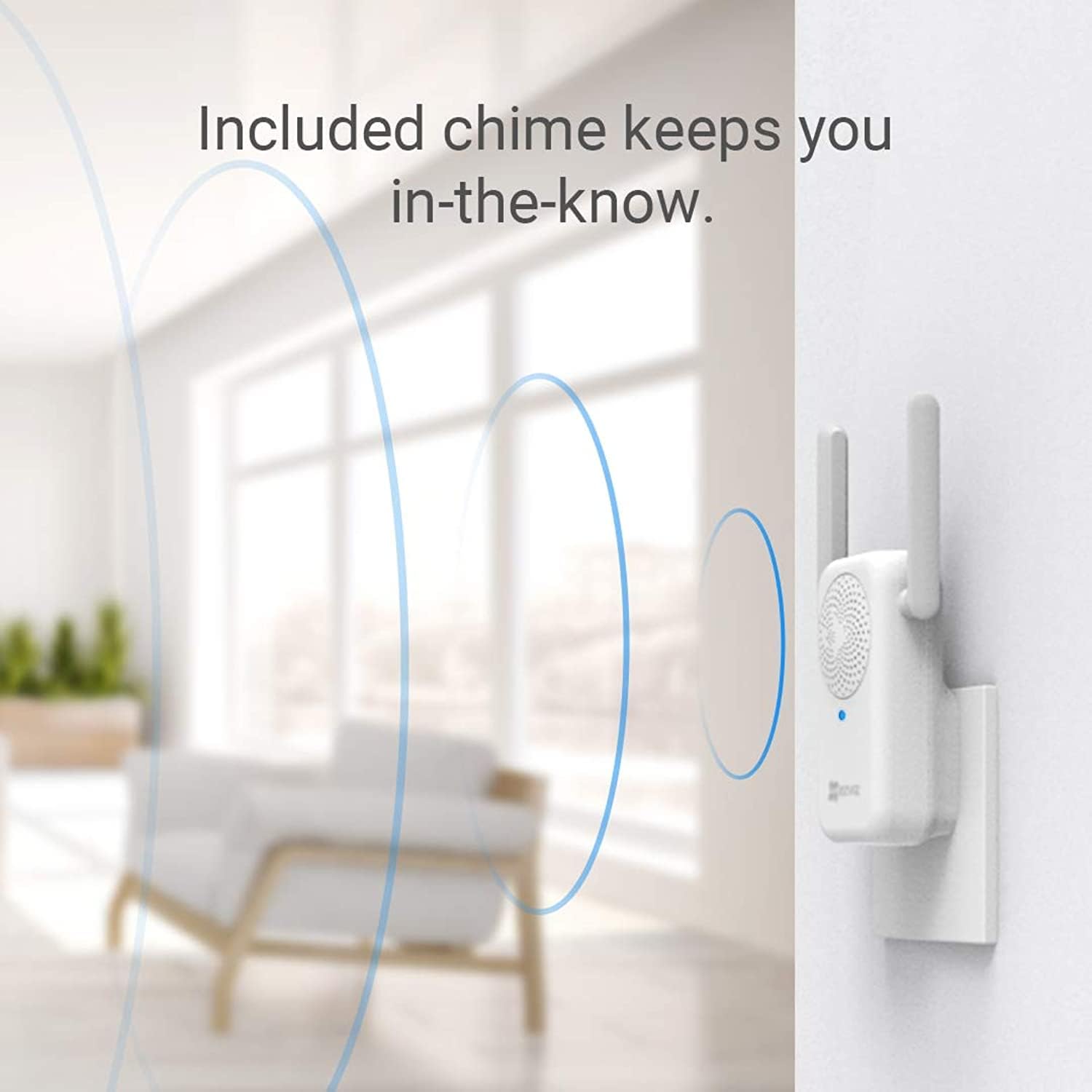 EZVIZ DB2C Wirefree Video Doorbell with Chime, 1080p Smart Home Security Camera with Rechargable Battery Powerd, Two Way Talk, Waterproof Design, Human Detection, Night Vision, Cloud/SD Storage