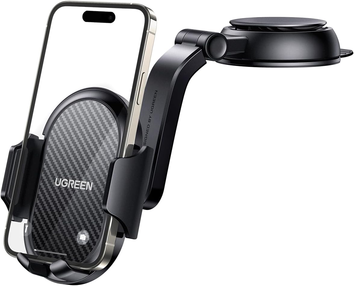 UGREEN Car Phone Holder Car Mount for Dashboard & Windscreen, Mobile Phone Holder, 360 Degree Rotatable Super Stable, Fit for iPhone 16/15/14/13, Samsung Galaxy S25/24/23/S22