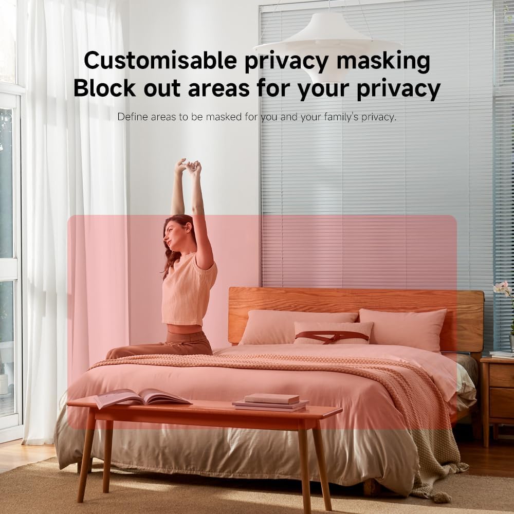 Xiaomi Smart Camera C100, 2K Indoor Security Camera, 360° View, Night Vision, Two-Way Audio, Motion Detection, Works with Alexa
