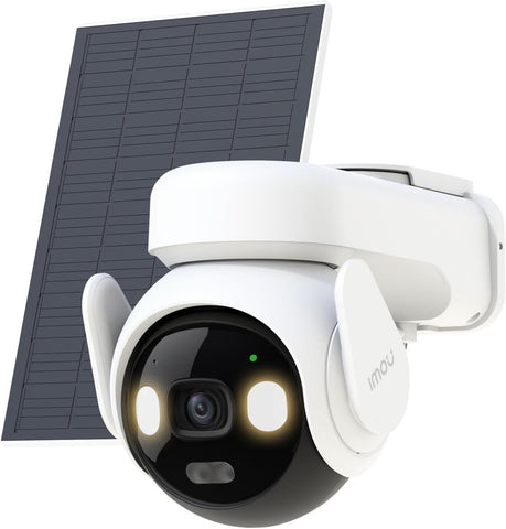 Imou 4G LTE Solar Security Camera for Home, 3K Wireless Outdoor Camera with Solar Panel, Outdoor Surveillance Cameras, Dome Surveillance Cameras AOV PT with 3W Solar Panel, Works with Alexa