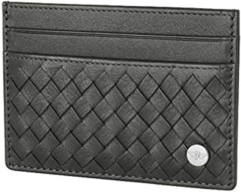 Police Leather PA40113WLBK Weaved Card Case (Black)