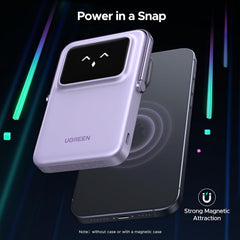 UGREEN Uno Magsafe Power Bank 5000mah Magnetic Portable Charger 20w Fast Charging Powerbank - Lilla - 5000 Ah