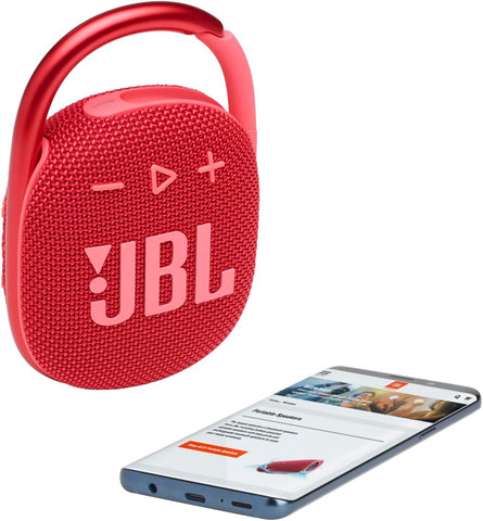 JBL Clip 4 Portable Bluetooth Speaker, 10H Battery, White, JBLCLIP4WHT