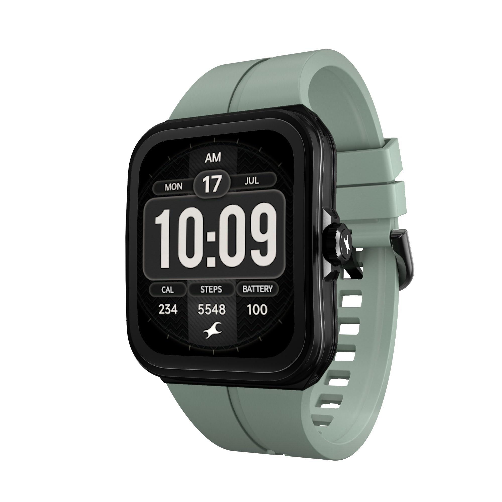 Fastrack VOX Neo Smart Watch with 1.91” Curved TFT Display, Rotary Crown, Offline Voice Commands,To-Do list, BT Calling, 24/7 Health Suite, SpO2, HRM, Sleep Tracking, IP68 Water Resistant - Onyx Black