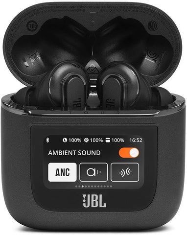 JBL Tour Pro 2 True Wireless Noise Cancelling Earbuds, Smart Case, Smart Ambient, 6-Mic Technology, Immersive Legendary Sound, Sound Amplification, Bluetooth 5.3, LE Audio - Black, JBLTOURPRO2BLK