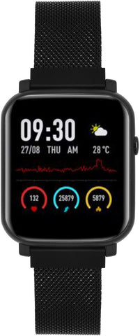 French Connection F1 Touch Screen Unisex Smartwatch with Heart Rate & Blood Pressure Monitoring, Black1, Strap