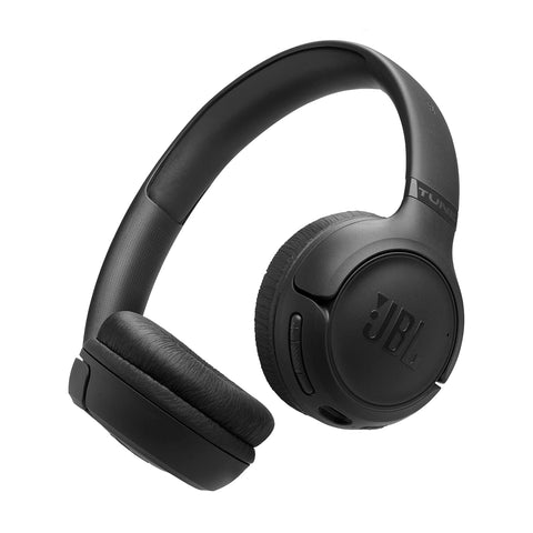 JBL Tune 520BT Wireless On-Ear Headphones, Pure Bass Sound, 57H Battery with Speed Charge, Hands-Free Call + Voice Aware, Multi-Point Connection, Lightweight and Foldable - Black, JBLT520BTBLKEU