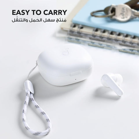 soundcore Anker P20i Bluetooth Earphones, 10mm Drivers with Big Bass True Wireless Earbuds, Bluetooth 5.3, 30H Playtime, IPX5, 2 Mics for AI Clear Calls, 22 Preset EQs, Customization via App (White)
