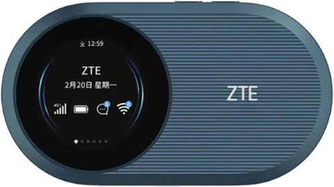 ZTE Wireless Mobile Wi-FI Router Pro U10S Pro,WiFi 6 Up to 287Mbps,3000mAh Unlock 4G LTE Pocket WiFi Router With Sim Card Slot And Type C Port-Blue