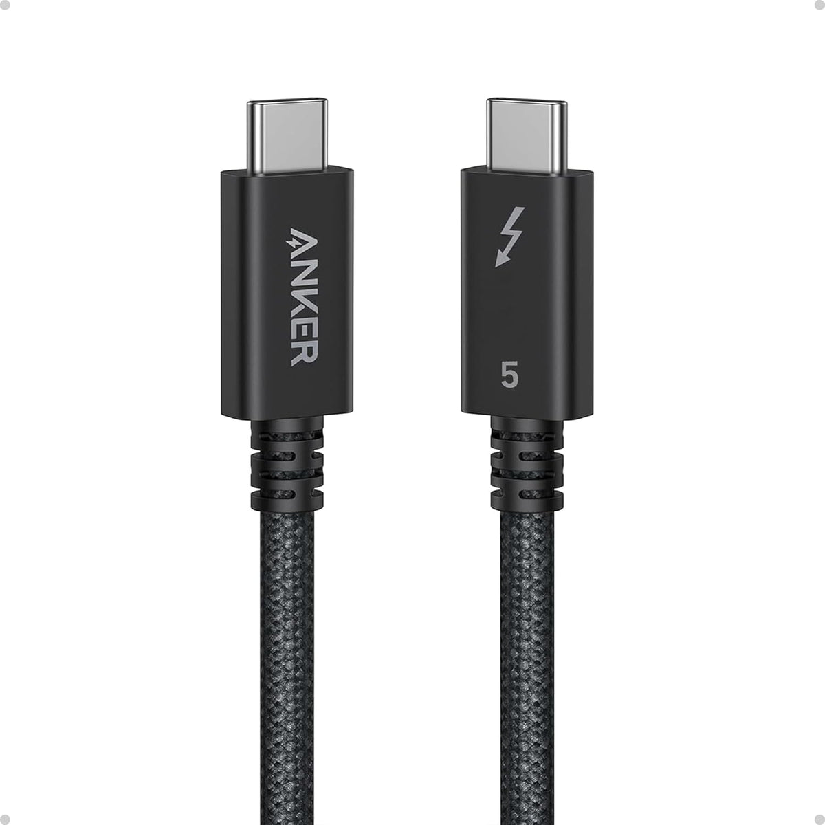 Anker Prime TB5 Cable, 3.3 FT USB C to USB C, 240W Charging Thunderbolt 5 Cable, 80Gbps Data Transfer, Supports 8K/4K Displays, for iPhone 17/16 Series, MacBook Air, and More (Thunderbolt 5-Certified)