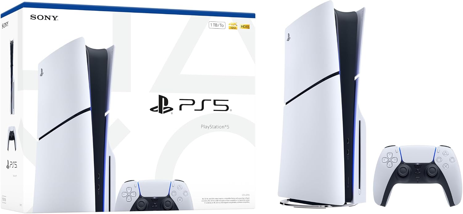 PlayStation 5 Disc Console (New 2023 Slim Model )- UAE Version, 1 Year Manufacturer Warranty