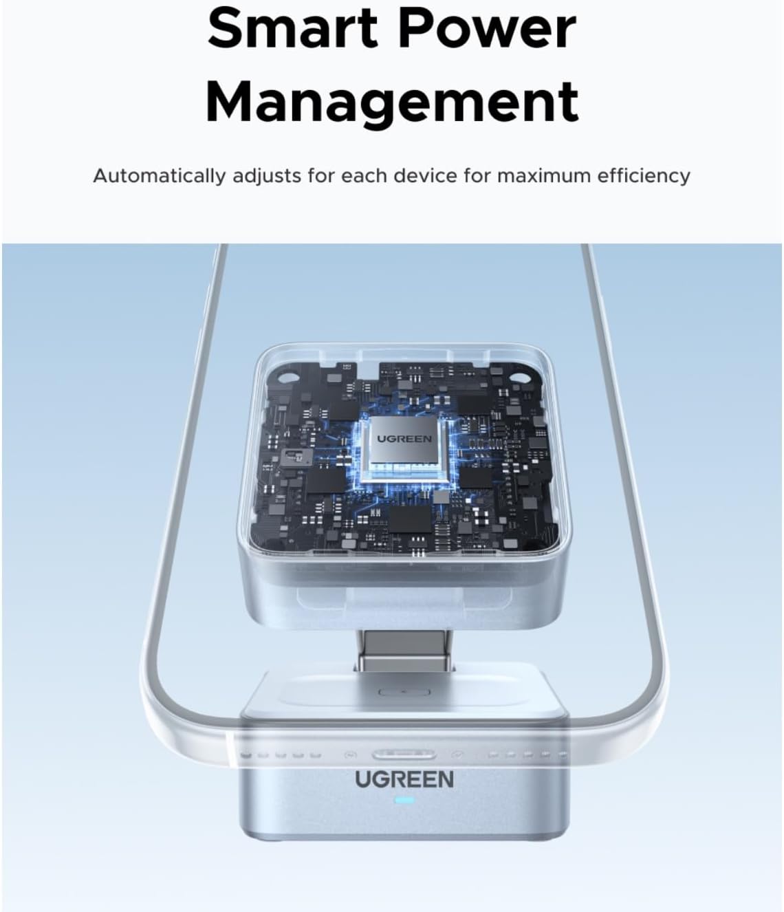 UGREEN 2-in-1 Magnetic 25W Wireless Charger Gray