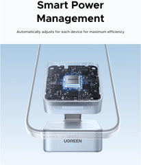 UGREEN 2-in-1 Magnetic 25W Wireless Charger Gray