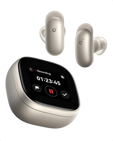 soundcore Anker Liberty 5 Pro Max Wireless Earbuds, AI Note-Taker(120 Free Mins/Mo, Membership for More) for in-Person Meetings, Whisper-Clear Calls, ANC, Smart Case, 5 Mins Charge = 4 Hrs Playtime