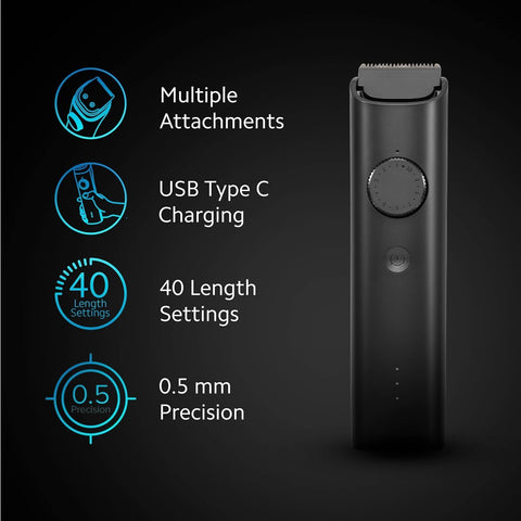 Xiaomi Grooming Kit Pro, 40 length settings, Face, Hair, Body - Everything-in-One Professional Styling Trimmer, Body Grooming, Nose & Ear Hair Trimming, Hair Clippers, Beard Combs, Quick Charge