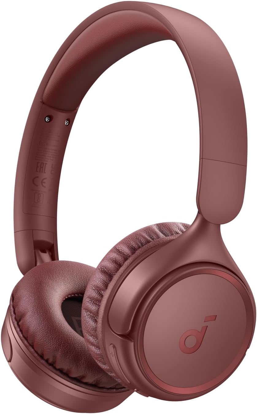 Soundcore by Anker H30i Bluetooth Headphones 70 Hours Playback 40 mm Drives Bluetooth 5.3 Ultra Light App Supported Red