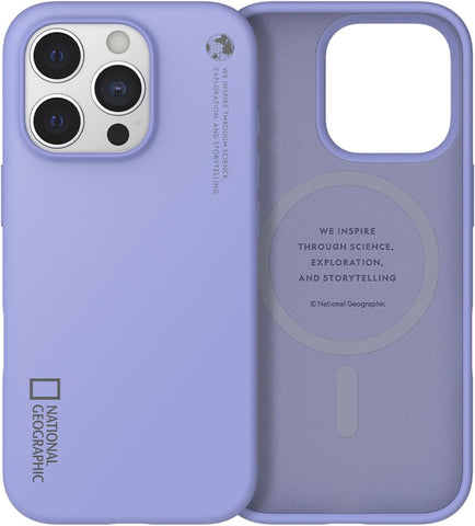 National Geographic Mag Safe Silicone Case Apple iPhone 16 Pro Cover - Purple