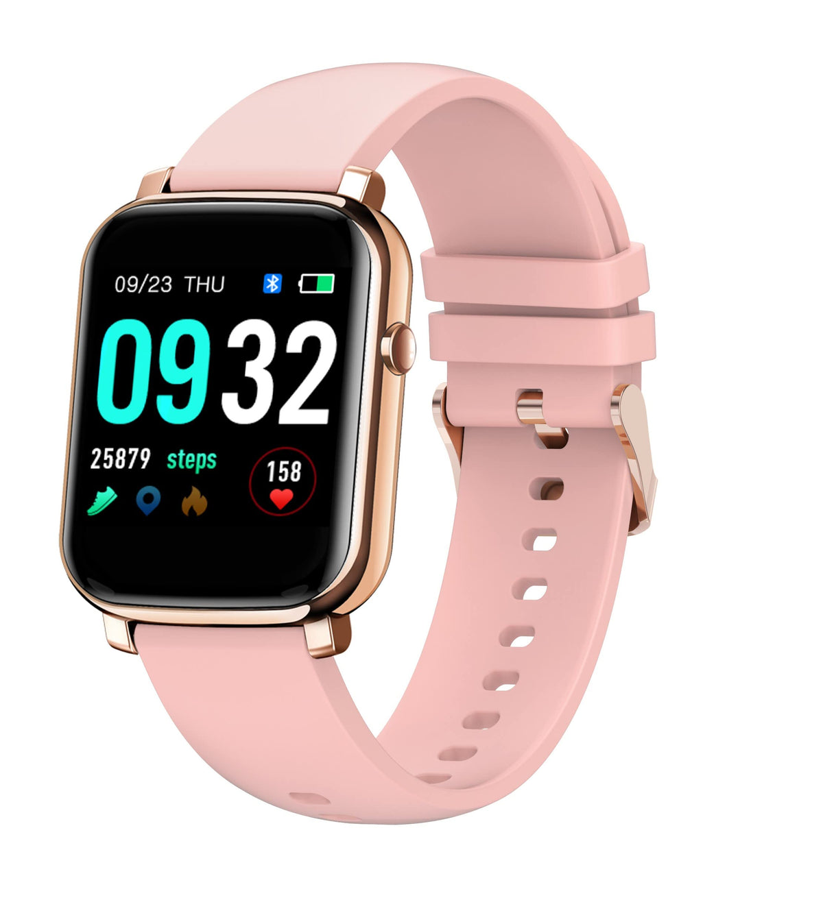 French Connection F1 Touch Screen Unisex Smartwatch with Heart Rate & Blood Pressure Monitoring, Pink, Strap