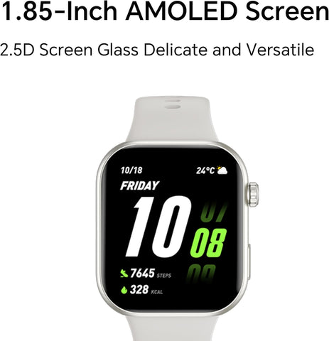 HONOR Choice Watch 2i Smartwatch, 1.85″ AMOLED Display, 14-Day Battery, Bluetooth Calling, Heart Rate & SpO₂ Monitoring, 109 Sports Modes, IP68 Water-Resistant, Android & iOS, White