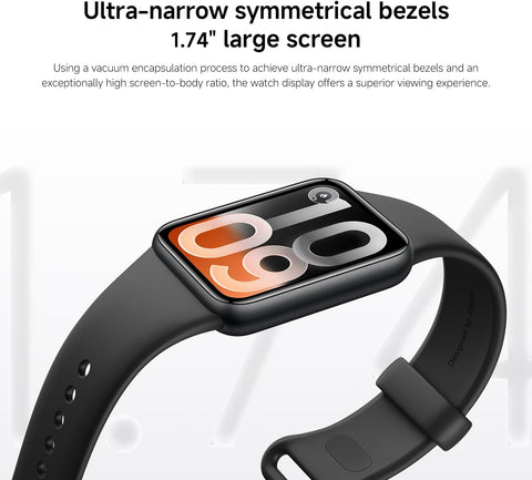 Xiaomi Smart Band 10 Pro, Watch-style fitness tracker for Men and Women, 1.74" AMOLED display, Upgraded sleep algorithm, 21 Days Battery Life, Android & ios, 150+ sports modes, GNSS, 5ATM, Black