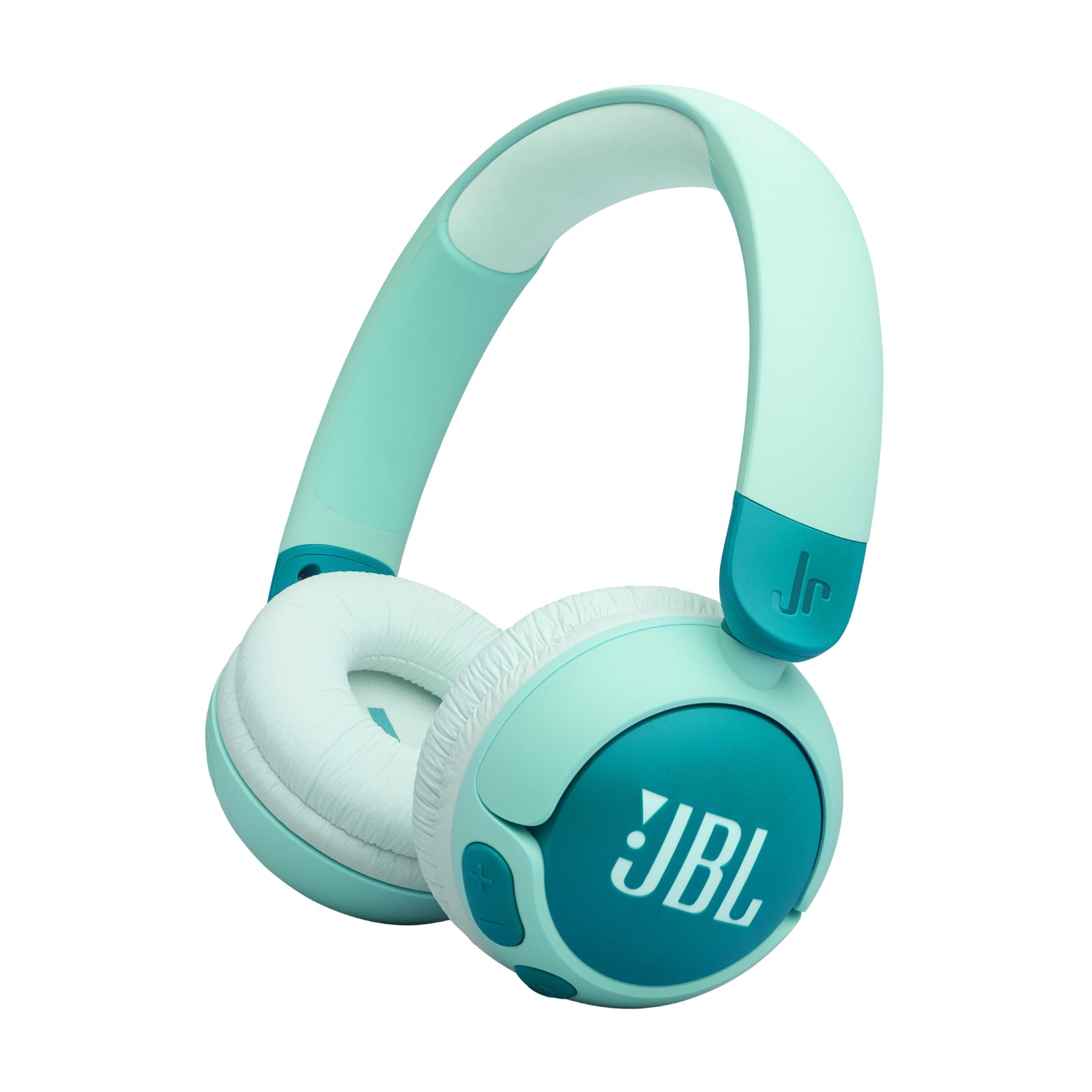 JBL Junior 320 BT Wireless On-Ear Bluetooth Headphones with Built-in Microphone for Kids, 50 Hours Playback, Safe Sound, Low Volume, Easy Operation and Sticker Set, Blue - JBLJR320BTBLU