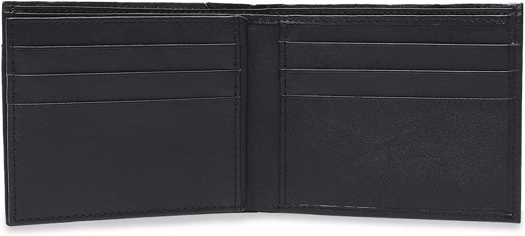 Bi-Fold Organised Wallet Flat Nappa Genuine and Smooth Leather Upper IM2021XDA0002-400-Navy Blue