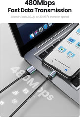 UGREEN USB-A to Lightning MFI Cable Alu Case with Nylon Braided 2m SIL