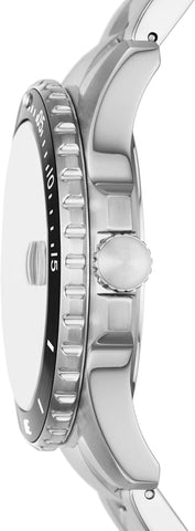 Fossil Men's Blue Quartz Stainless Steel Three-Hand Watch, Color: Silver/Blue/Black Taper (Model: FS6038)