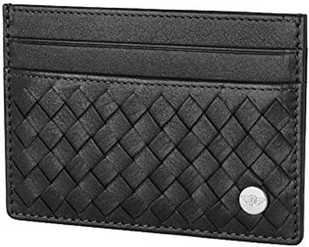 Police Leather PA40113WLBK Weaved Card Case (Black)