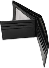 Bi-Fold Organised Wallet Flat Nappa Genuine and Smooth Leather Upper IM2021XDA0001-001-Black