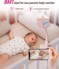 EZVIZ 1080P Wireless Video Baby Monitor, Smart Baby Monitor with Detection of Baby Wine and Motion, IR Night Vision without Flashing Light, Two-Way Call, BM1-RA
