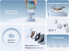 UGREEN 2-in-1 Magnetic 25W Wireless Charger Gray