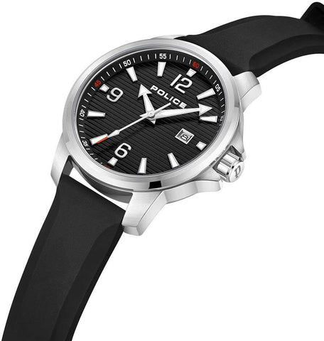 Police Mensor Gents Analog Watch With Leather Strap 44mm
