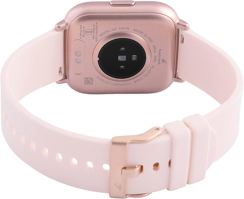 Fastrack Reflex Vybe Smart Watch|1.5” HD Display|50+ Sports Modes|100+ Watchfaces|in-Built Game|BP Monitor|SpO2|Sleep Tracker|Custom Watchface|7 Day Battery|Camera & Music Control|IP68|Rose Gold