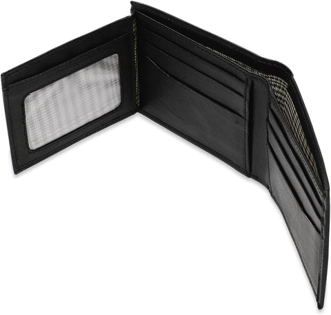 Bi-Fold Organised Wallet Flat Nappa Genuine and Smooth Leather Upper IM2021XDA0003-001-Black