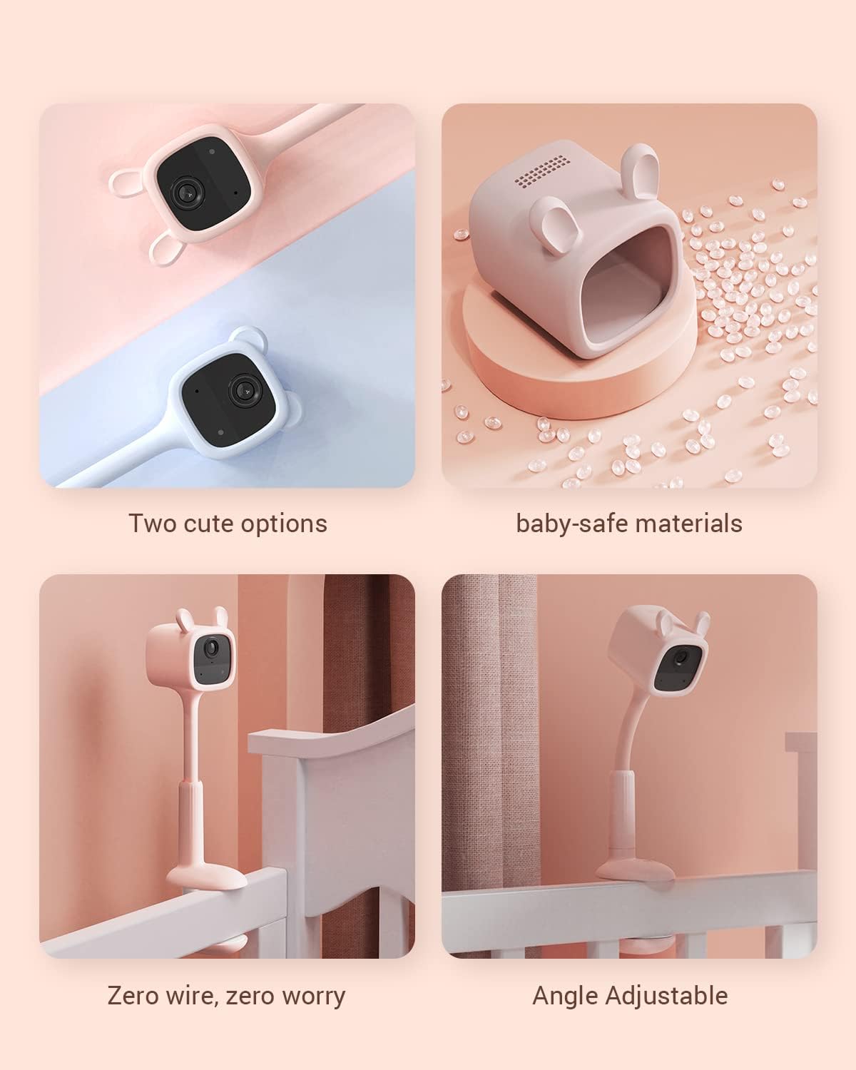 EZVIZ 1080P Wireless Video Baby Monitor, Smart Baby Monitor with Detection of Baby Wine and Motion, IR Night Vision without Flashing Light, Two-Way Call, BM1-RA