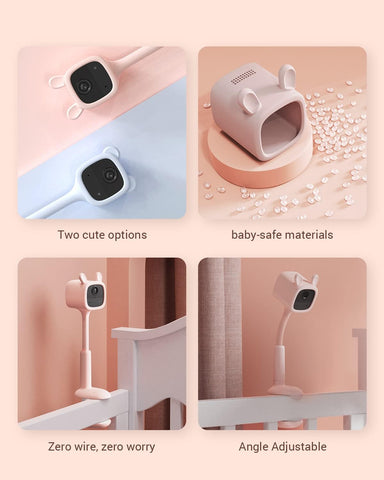 EZVIZ Wireless Battery-Powered Baby CAM, Crying Detection, Baby Activity Detection, Out-of-Crib Alert, 1080P, IR Night Vision, Wire-Free Setup, Two-Way Talk, SD Card,Blue Color for Boys (BM1)