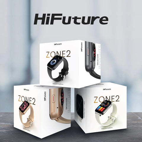 HiFuture Future Zone2 Bluetooth Calling Smart Watch, Black