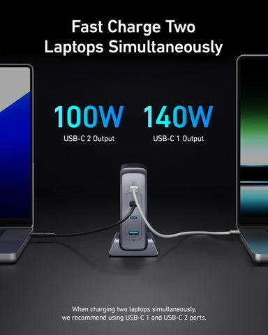 Anker 240W USB C Plug, Prime GaN Charger, 4-Port Fast Compact GaN Charger for MacBook Pro/Air, iPhone 17/16 Series, iPad Pro, Dell XPS, Galaxy S24/S23, Huawei, Xiaomi, Apple Watch, Vivo and More