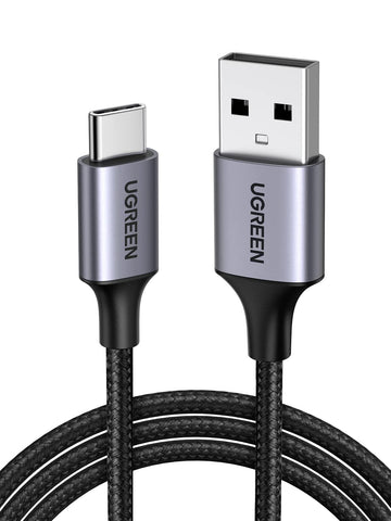 UGREEN Type C Cable 1M，Braided 18W USB A to USB C Fast Charging Cable | fast charge for usb-c devices,240Mbps fast data sync,Certified safe battery protection,Premium nylon braided