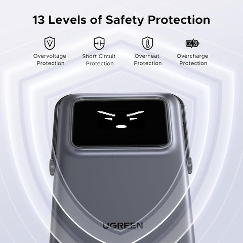 UGREEN Uno Magsafe Power Bank 10000mAh Qi2 Certified 15W iPhone16 Pro Max Fast Charging Magnetic Portable Charger with Foldable Stand and TFT Display Battery Pack Wireless for iPhone 16-12 Series
