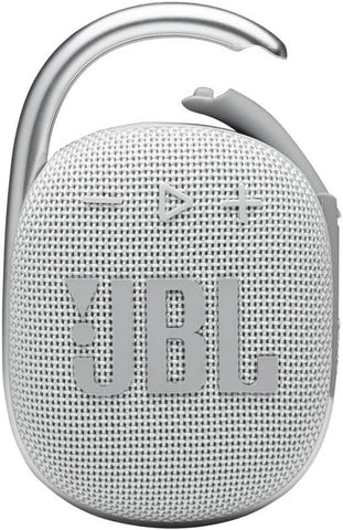 JBL Clip 4 Portable Bluetooth Speaker, 10H Battery, White, JBLCLIP4WHT