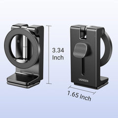 UGREEN MagSafe Phone Holder Airplane Travel Essentials Fit for iPhone 17 | Foldable and Portable Stand Compatible with iPhone 16/15/14 Series S25 Ultra Black
