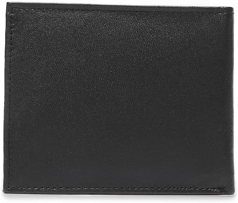 Bi-Fold Organised Wallet Flat Nappa Genuine and Smooth Leather Upper IM2021XDA0003-001-Black