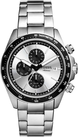 FOSSIL BQ2873 Autocross Quartz Multifunction Analog Wrist Watch for Men, 42 mm Case Diameter, Silver/Black