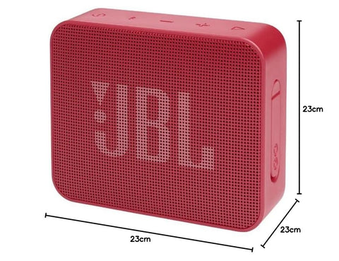 JBL Go Essential Portable Waterproof Speaker, Original JBL Pro Sound, Big Audio and Rich Bass, IPX7 Waterproof, Wireless Streaming, 5 Hours of Battery - Red, JBLGOESRED, Bluetooth