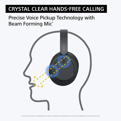 Sony WH-CH720N Wireless Noise Cancelling Headphones, 35 hours battery life, Clearer hands-free calling, Multipoint Connection, Blue, UAE Version - 1-Year warranty