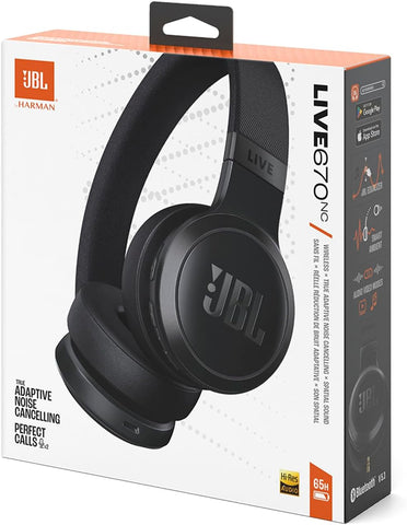 JBL LIVE 670NC Wireless On-Ear Headphones with True Adaptive Noise Cancelling